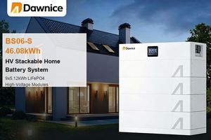 Dawnice BS06-S 46.08kWh High-Voltage Stackable Home Battery System 9x5.12kWh LiFePO4 Modules for Luxury Homes Off-Grid & Small Commercial - Ruibit Energy Storage Product